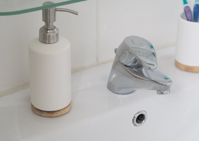 3 Easy Ways to Makeover your Bathroom on a Budget soap dispenser