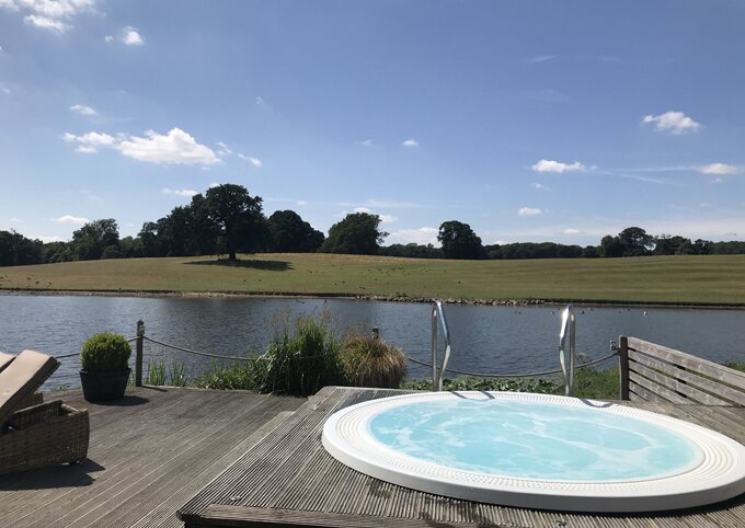 A couples weekend away at Wynyard Hall, Spa & Garden County Durham - view over jacuzzi