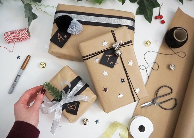 Brown Paper Gift Wrap Ideas | MadeUpStyle