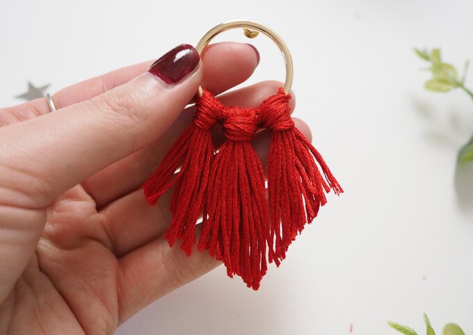 DIY Tassel Earrings - finished earring